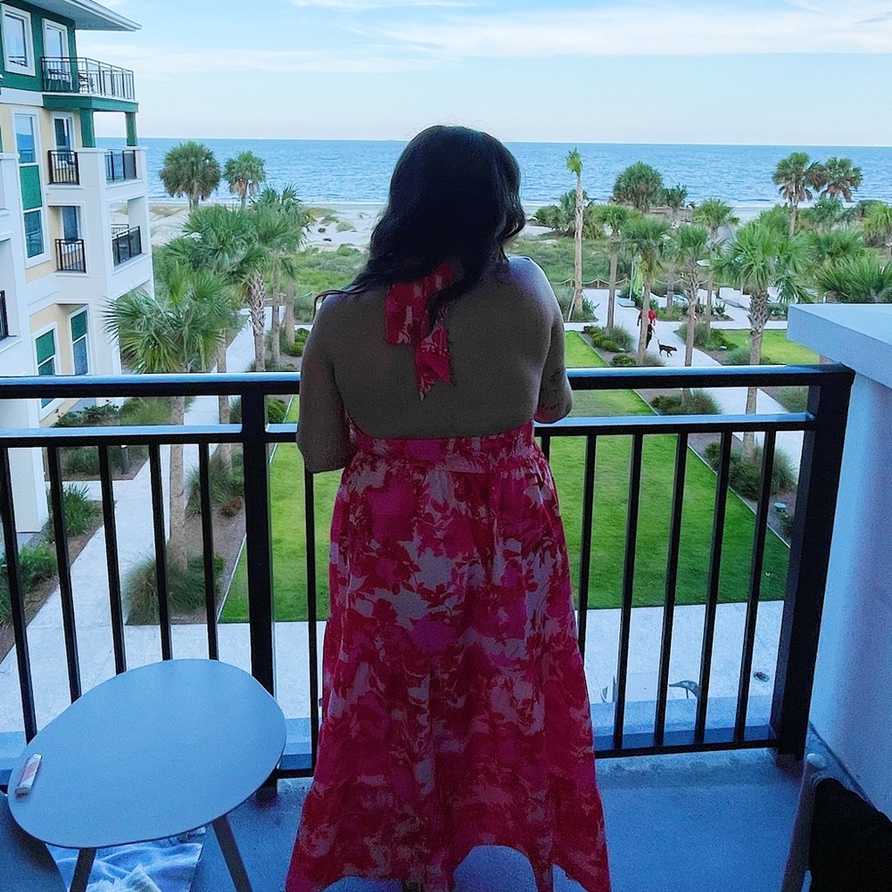Open back dress